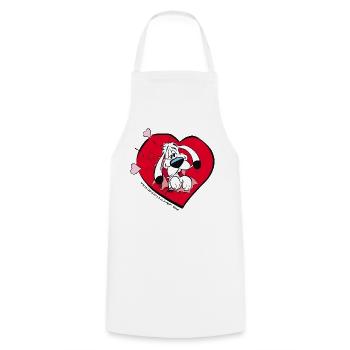 Asterix & Obelix - Idefix With Heart - Cooking Apron - white - Front - AI Model Male 185 dark (185cm)