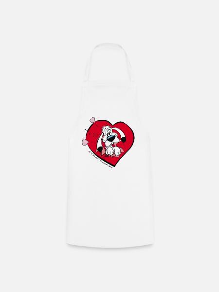 Asterix & Obelix - Idefix Amoureux - Tablier de cuisine - blanc
