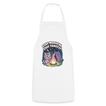 Stay Magical, Stay Toasty! - Cooking Apron - white - Front - AI Model Male 185 dark (185cm)