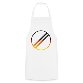 UNBEGRENZT DEUTSCHLAND by Unbegrenzt Apparel - Kochschürze - Weiß - Vorne - AI Model Male 185 dark (185cm)