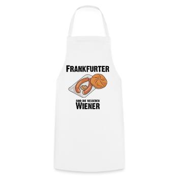 Frankfurter sind die besseren Wiener Würstchen - Kochschürze - Weiß - Vorne - AI Model Male 185 dark (185cm)