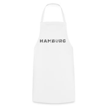 Hamburg German City Hatching lettering - Cooking Apron - white - Front - AI Model Male 185 dark (185cm)