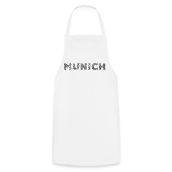 Munich Bavière German City Hatching lettrage - Tablier de cuisine - blanc - Devant - AI Model Male 185 dark (185cm)
