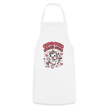 Cupidcorn Strikes Again - Cooking Apron - white - Front - AI Model Male 185 dark (185cm)