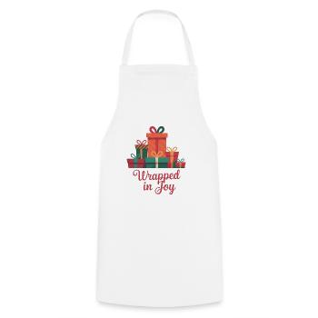 Wrapped In Joy - Cooking Apron - white - Front - AI Model Male 185 dark (185cm)