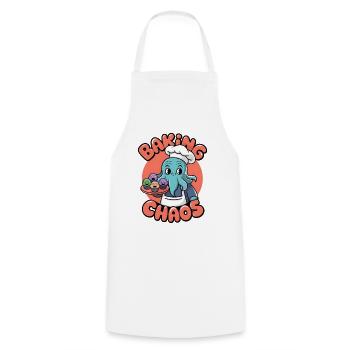 Baking Chaos - Cooking Apron - white - Front - AI Model Male 185 dark (185cm)
