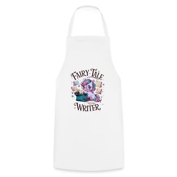 Fairy Tale Writer - Cooking Apron - white - Front - AI Model Male 185 dark (185cm)