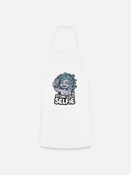 Eiskaltes Selfie - Kochschürze - Weiß