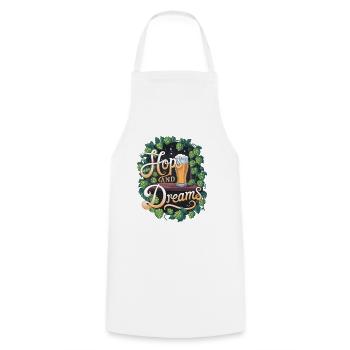 Hops And Dreams - Cooking Apron - white - Front - AI Model Male 185 dark (185cm)
