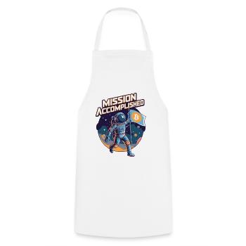 Mission Accomplished - Cooking Apron - white - Front - AI Model Male 185 dark (185cm)