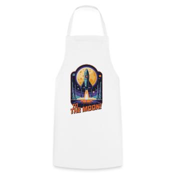 Vers la Lune - Tablier de cuisine - blanc - Devant - AI Model Male 185 dark (185cm)