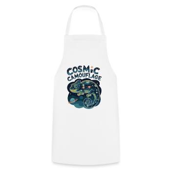 Cosmic Camouflage - Cooking Apron - white - Front - AI Model Male 185 dark (185cm)