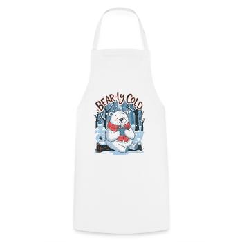 Bear-ly Cold - Cooking Apron - white - Front - AI Model Male 185 dark (185cm)