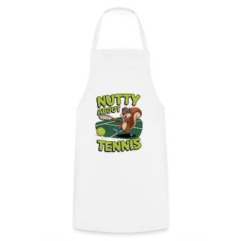 Nutty About Tennis - Cooking Apron - white - Front - AI Model Male 185 dark (185cm)