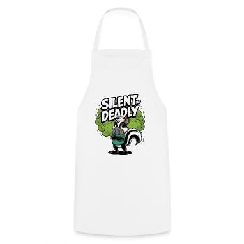 Silent But Deadly - Cooking Apron - white - Front - AI Model Male 185 dark (185cm)