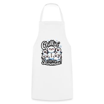 Chillin' With My Snowmies! - Cooking Apron - white - Front - AI Model Male 185 dark (185cm)