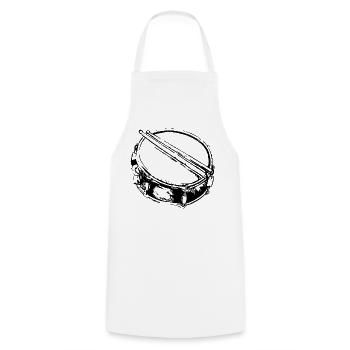 Snare - Drum - Percussion - Musique - Tablier de cuisine - blanc - Devant - AI Model Male 185 dark (185cm)