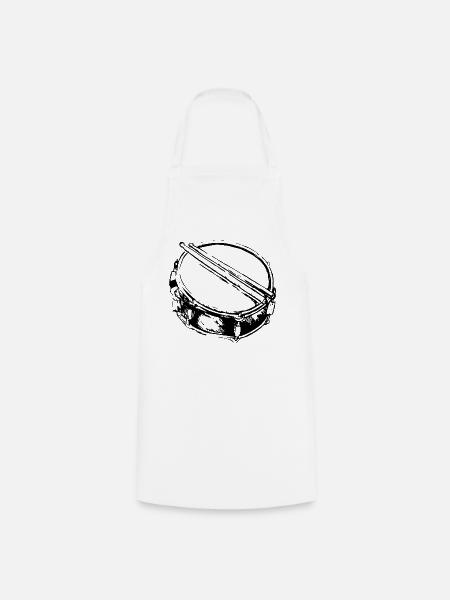 Snare - Drum - Percussion - Music - Cooking Apron - white