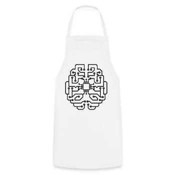 electrician electrical electronics occupation voltage CPU - Cooking Apron - white - Front - AI Model Male 185 dark (185cm)