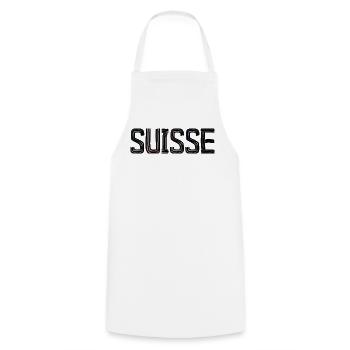 SUISSE. PAYS - Tablier de cuisine - blanc - Devant - AI Model Male 185 dark (185cm)