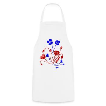 Flower Picture Flowers - Cooking Apron - white - Front - AI Model Male 185 dark (185cm)