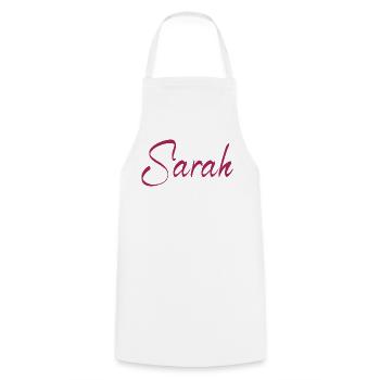 Sarah - Kochschürze - Weiß - Vorne - AI Model Male 185 dark (185cm)
