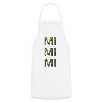 mimimi glitter - Kochschürze - Weiß - Vorne - AI Model Male 185 dark (185cm)