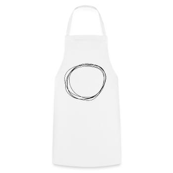 Circle - Kochschürze - Weiß - Vorne - AI Model Male 185 dark (185cm)