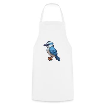 Jay Cartoon Kawaii Aquarellillustration - Kochschürze - Weiß - Vorne - AI Model Male 185 dark (185cm)
