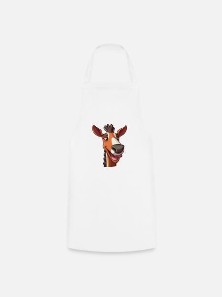 okapi Karikatur Kawaii Aquarell Illustration - Kochschürze - Weiß