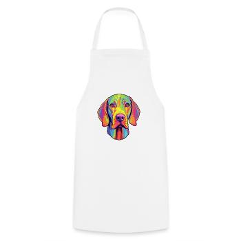 Plott Hund Hund Rasse Cartoon Kawaii Illustration - Kochschürze - Weiß - Vorne - AI Model Male 185 dark (185cm)