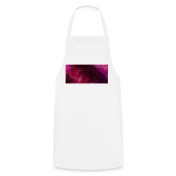 Pink Purple Nebula Wasserfarben - Kochschürze - Weiß - Vorne - AI Model Male 185 dark (185cm)