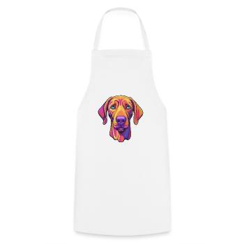 Rhodesian Ridgeback Hunderasse Cartoon Kawaii Illus - Kochschürze - Weiß - Vorne - AI Model Male 185 dark (185cm)