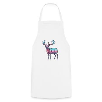 Karibu buntes Aquarell Cartoon Kawaii Tier - Kochschürze - Weiß - Vorne - AI Model Male 185 dark (185cm)