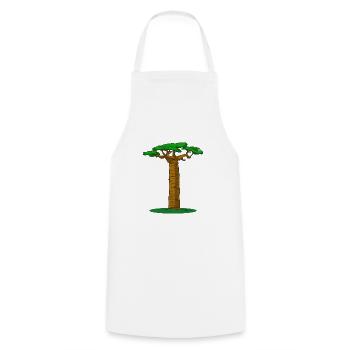Baobab Tree - Kochschürze - Weiß - Vorne - AI Model Male 185 dark (185cm)