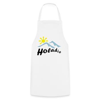 holadio - Kochschürze - Weiß - Vorne - AI Model Male 185 dark (185cm)