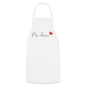 MEINE LIEBE. VALENTINSTAG. ICH LIEBE DICH. I LOVE YOU. - Kochschürze - Weiß - Vorne - AI Model Male 185 dark (185cm)