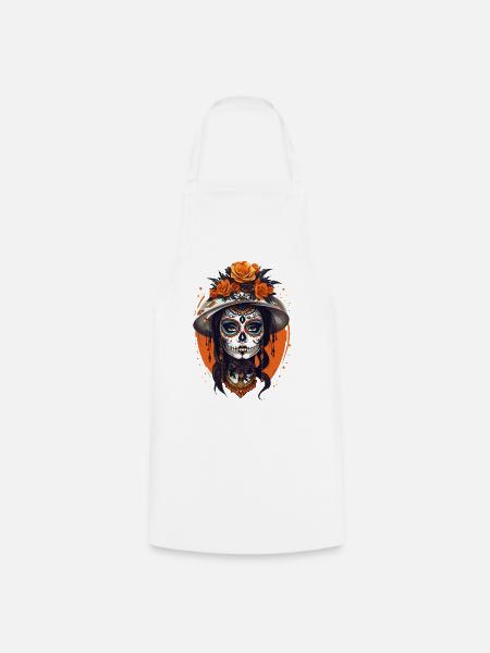 La Catrina - Kochschürze - Weiß