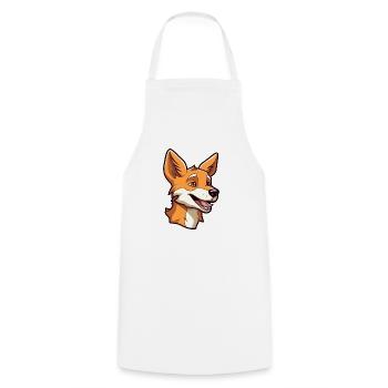 Dingo Hunderasse Cartoon Kawaii Illustration - Kochschürze - Weiß - Vorne - AI Model Male 185 dark (185cm)