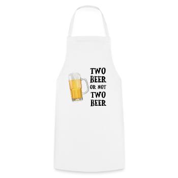 Two Beer or not Two Beer - Bierkrug Wortspiel - Kochschürze - Weiß - Vorne - AI Model Male 185 dark (185cm)