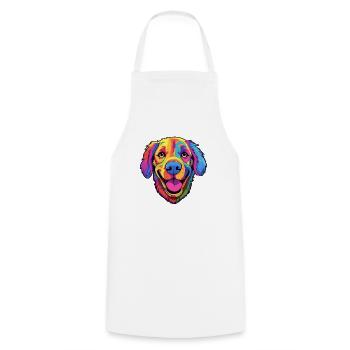 Berger de Beauce Hunderasse Cartoon Kawaii Illustra - Kochschürze - Weiß - Vorne - AI Model Male 185 dark (185cm)