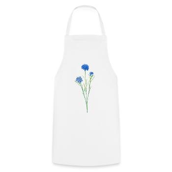 Kornblume. - Kochschürze - Weiß - Vorne - AI Model Male 185 dark (185cm)