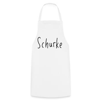 Schurke - Handschrift Statement schwarz - Kochschürze - Weiß - Vorne - AI Model Male 185 dark (185cm)