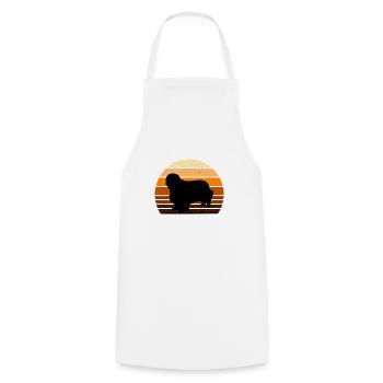 Clumber Spaniel Hund Liebe Silhouette Vintage Sonnenuntergang - Kochschürze - Weiß - Vorne - AI Model Male 185 dark (185cm)