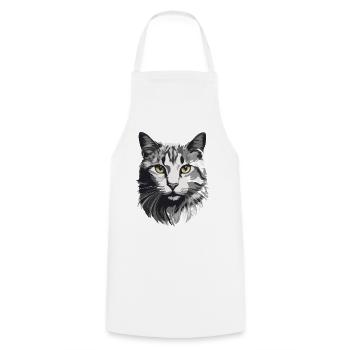 Gatito. - Kochschürze - Weiß - Vorne - AI Model Male 185 dark (185cm)