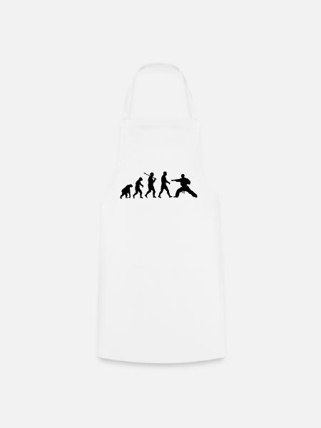 Evolution: Karate - Kochschürze - Weiß