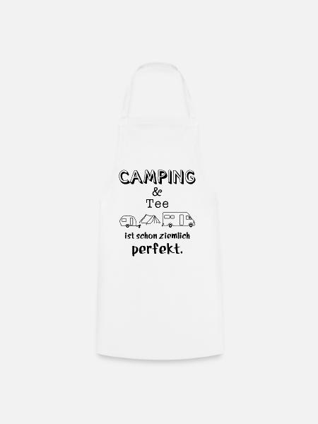 camping und tee - Kochschürze - Weiß