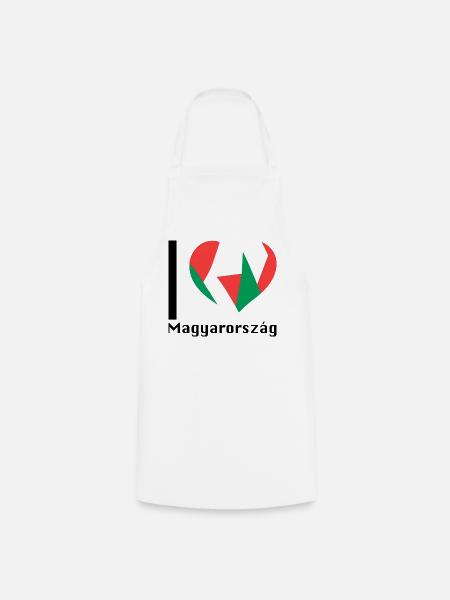 I love Magyarország - Ich liebe Ungarn - Kochschürze - Weiß