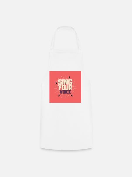 Sing deine Stimme - Kochschürze - Weiß