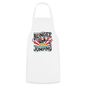  Bungee Jumper Geschenkidee, Bungy Jumps, Bungee - Kochschürze - Weiß - Vorne - AI Model Male 185 dark (185cm)